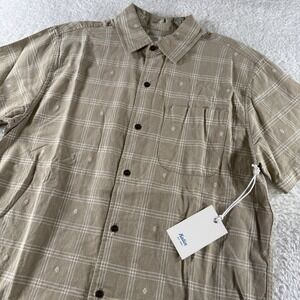 NWT Mens Katin Cruz Shirt Brown Button Down Cotton/Linen Small‎ Beach Surf